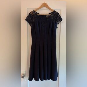 Julian Taylor Fit and Flare Dress, Navy Blue (14)